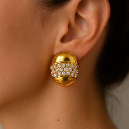 20250608 1514 Golden Diamond Earrings remix 01jx7esdqsf9ssss56ceds7h7x