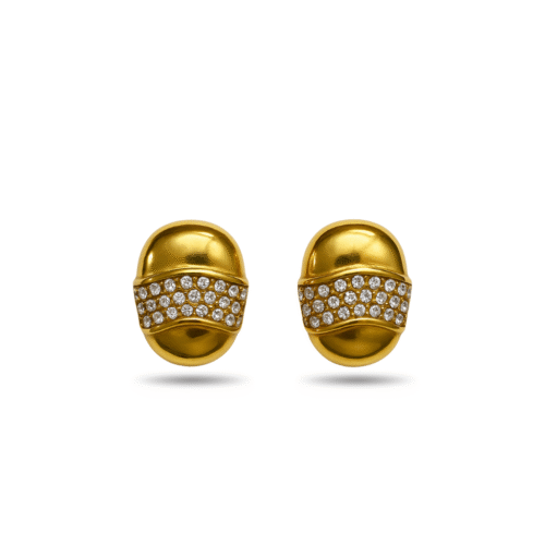 Luxe 18K Gold Diamond-Stud Earring