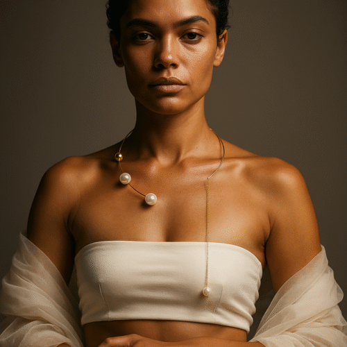 Lyrical Pearl Statement Collar