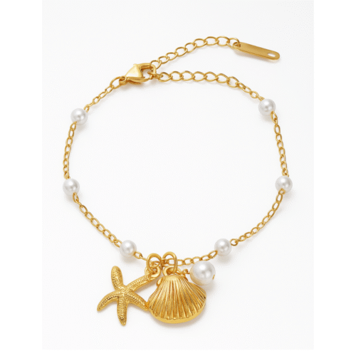 Whimsical Beach Charm Bracelet