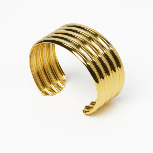 Sunbeam Groove Gold Cuff
