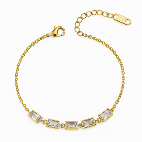 Baguette Crystal Chain Bracelet