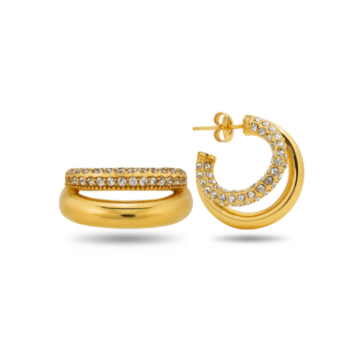 Luxe Pave Hoop Earrings