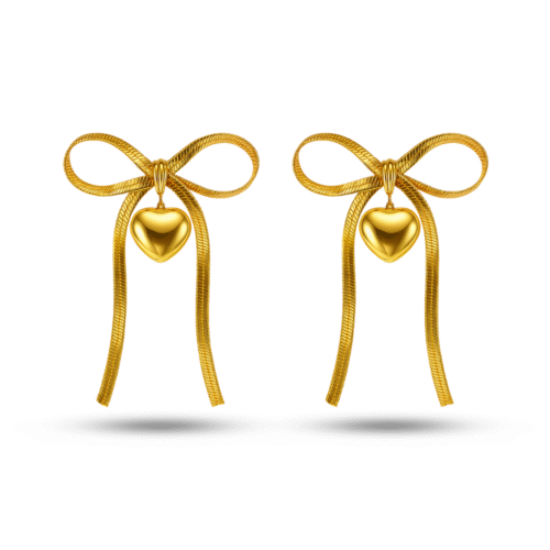 Sweetheart Bow Dangle Earrings