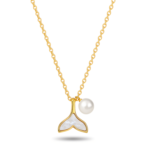 Mermaid Tail Pearl Necklace