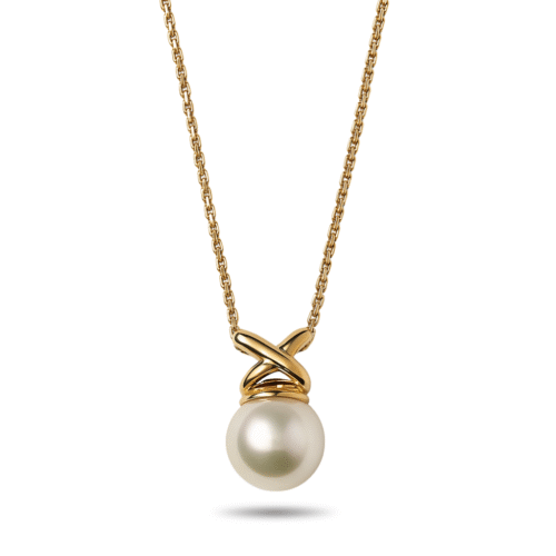 Cross Pearl Pendant Necklace