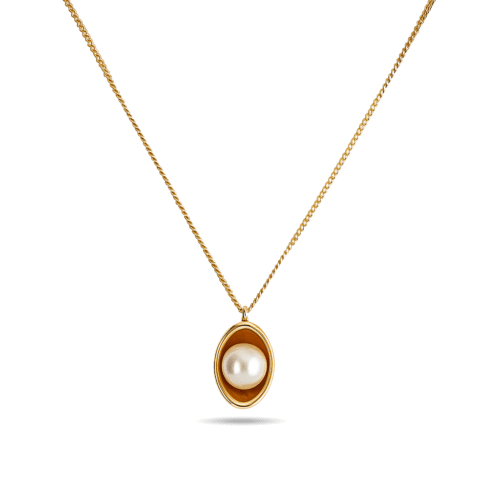 Oval Nest Pearl Necklace