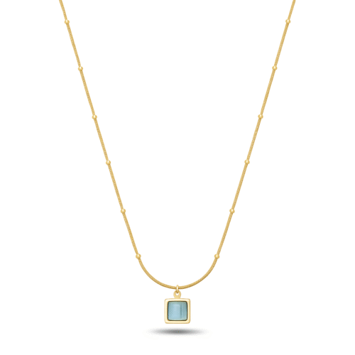 Sky Square Gem Necklace