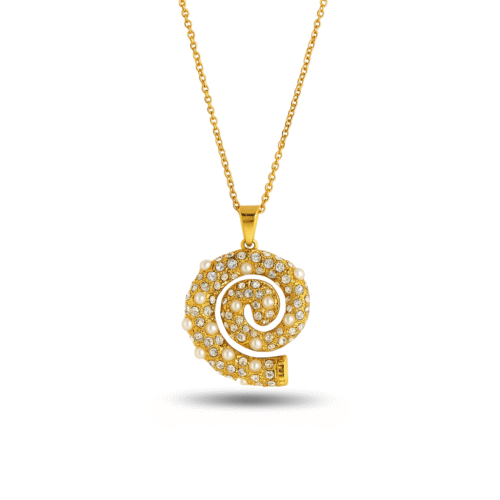 Sparkle Spiral Statement Necklace