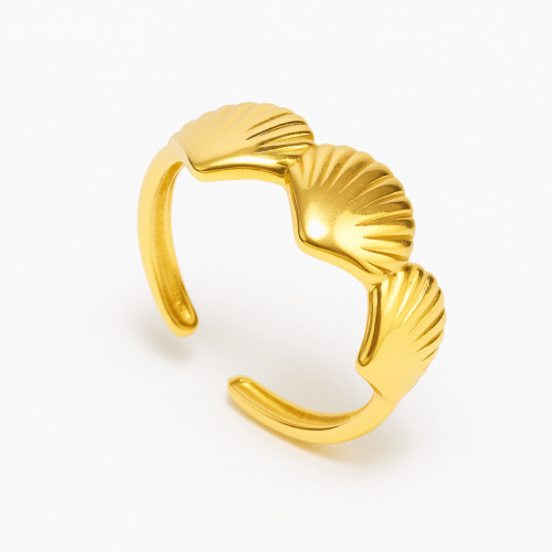 Seashell Trio Open Ring