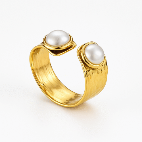 Empress Pearl Textured Ring