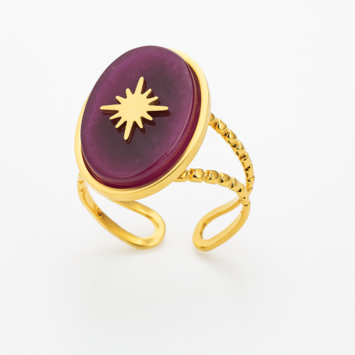 Twinkling Violet Gemstone Ring