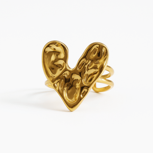 Molten Heart Gold Ring