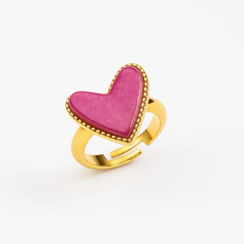 Fuchsia Love Gold Ring