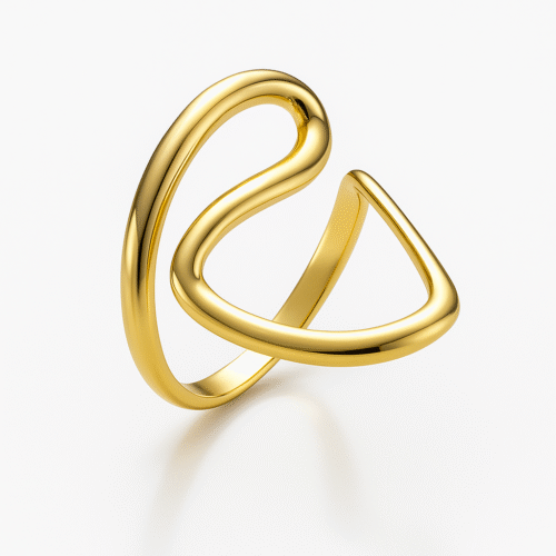 Minimalist Fluid Gold Ring