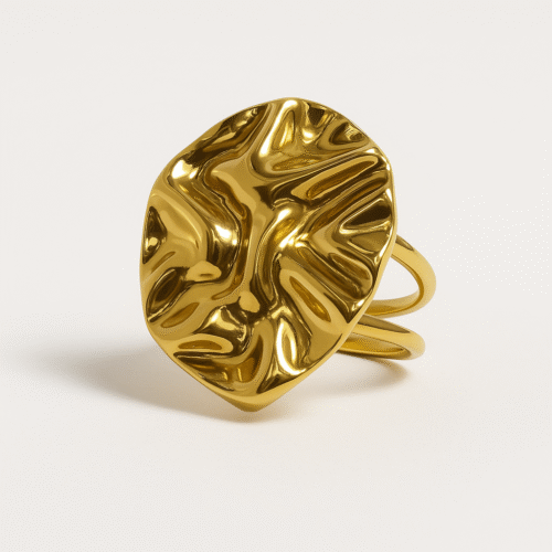 Molten Gold Statement Ring