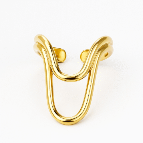 Golden U-Shape Cuff Ring