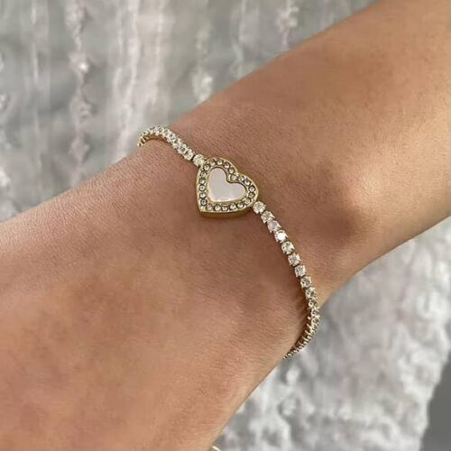 Crystal Heart stone Tennis Bracelet 4 531492208 665693716543693 4897341372561003940 n